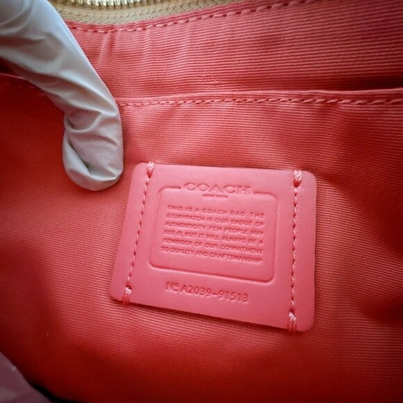 Coach 91513 Gallery File Bag In Signature Canvas IN Khaki Multi - Picture 8 of 9